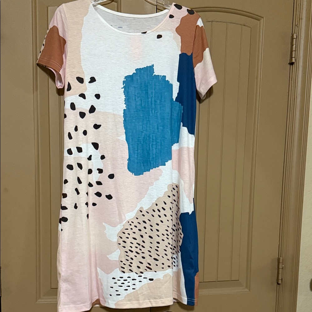 Just USA Colorful Abstract Mini Dress